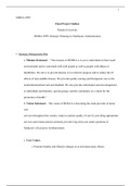 WK2Proj Strategic Planning in Healthcare  R.doc  MMHA 6999  Final Project Outline  Walden University  MMHA 6999: Strategic Planning in Healthcare Administration  1. Strategic Management Plan  a. Mission Statement “ œThe mission of HCHHA is to serve indivi