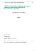 NRS 410V Week 5 CLC Assignment, Evidence-Based Practice Project: Intervention Presentation on Diabetes