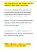 CPO Exam Questions and Answers (Verified Answers) Latest Update 2024-2025 A+ GRADED 100% VERIFIED