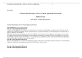 WK7Assgn Critical Appraisal of Research.docx    NURS 6052  Evidence-Based Project, Part 4: Critical Appraisal of Research  Walden University  NURS 6052N - Evidence Based Practice  Evidence-Based Project, Part 4: Critical Appraisal of Research  The Assignm