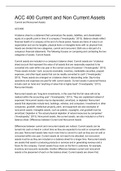 ACC 400 Current and Non Current Assets  ACC 400 Current and Non Current Assets  Current and Noncurrent Assets   ACC/400   A balance sheet is a statement that summarizes the assets, liabilities, and shareholders equity at a specific point in time of a comp