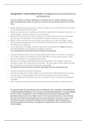 Assignment 1 Accounting Fraud--Investigating the accounting fraud at US foodservice  Assignment 1 Accounting Fraud--Investigating the accounting fraud at US foodservice  Use the Internet or Strayer databases to research one (1) publicly traded company tha