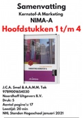 Samenvatting NIMA-A Marketing Kernstof-A Tak & Smal Hoofdstuk 1 t/m 4