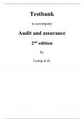 Test Bank for Audit and Assurance, 2nd Australian Edition Leung (All Chapters included)