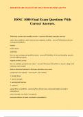 BSNC 1000 Final Exam Questions With Correct Answers.