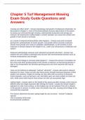 Chapter 5 Turf Management Mowing Exam Study Guide Questions and Answers