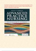 Test Bank For Advanced Practice Nursing Essential Knowledge For The Profession 5th Edition By Susan M. Denisco | With Verified Answers | Chapters 1-32|Rated A+ 2024 /2025