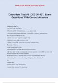 Catechism Test #1 (CCC 26-421) Exam Questions With Correct Answers