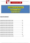 Pharmacology NURS 251 Module 1 to 10 Exam (2024 / 2025) portage learning/ ABCnursing/Geneva College Questions and Verified Answers, 100% Guarantee Pass