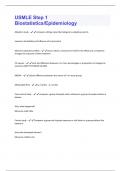 USMLE Step 1 Biostatistics/Epidemiology Questions And Answers Graded A+