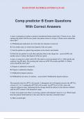 Comp predictor B Exam Questions With Correct Answers