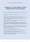 Coding 3 Ch. 12 CPT Surgery 2 Exam Questions With Correct Answers