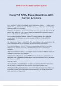 CompTIA SEC+ Exam Questions With Correct Answers