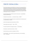 FDSCTE 1120 Beer & Wine Questions With Correct Solutions, Already Passed!!