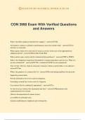 CON 3990 Exam With Verified Questions and Answers