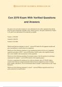 Con 2370 Exam With Verified Questions and Answers