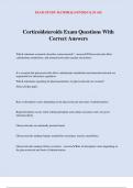 Corticoidsteroids Exam Questions With Correct Answers