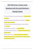 DEP 2004 Exam 2 Study Guide Questions with Accurate Solutions | Already Passes