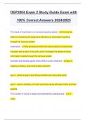 DEP2004 Exam 2 Study Guide Exam with 100% Correct Answers 2024/2025