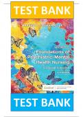 TEST BANK FOR Varcarolis' Foundations of Psychiatric-Mental Health Nursing 9th Edition by Margaret Jordan Halter , ISBN: 9780323697071 |COMPLETE TEST BANK| Guide A+