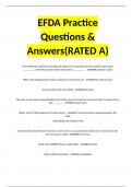 EFDA Practice Questions & Answers(RATED A)