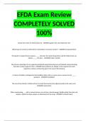 EFDA Exam Review COMPLETELY SOLVED 100%