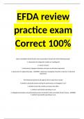 EFDA review practice exam Correct 100%