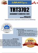 TRT3702 Assignment 3 (COMPLETE QUESTIONS & ANSWERS) Semester 2 2024 (252875)- DUE 16 September 2024