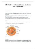 ATI TEAS 6 - Science (Human Anatomy and Physiology)   Hierarchy of Structures