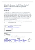 Week 3: Shadow Health Neurological Physical Assessment Assignment 