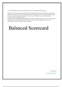 Balanced Scorecard-The CIO of Peapod grocery store has asked you to create a Balanced Scorecard.    The CIO of Peapod grocery store has asked you to create a Balanced Scorecard.  Describe how the balanced scorecard with help management to identify informa