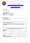 Comprehensive Health Assessment Documentation Form