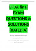 EFDA final EXAM QUESTIONS & SOLUTIONS (RATED A)