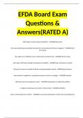 EFDA Board Exam Questions & Answers(RATED A)