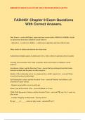 FAD4451 Chapter 9 Exam Questions With Correct Answers.