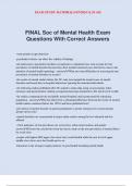 FINAL Soc of Mental Health Exam Questions With Correct Answers