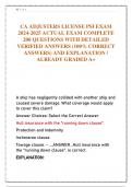 CA ADJUSTERS LICENSE PSI EXAM 2024-2025 ACTUAL EXAM COMPLETE 200 QUESTIONS WITH DETAILED VERIFIED ANSWERS (100% CORRECT ANSWERS) AND EXPLANATION / ALREADY GRADED A+