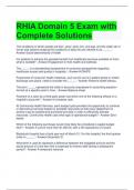 RHIA Domain 5 Exam with Complete Solutions