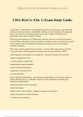 CISA ISACA (Cht. 1) Exam Study Guide.