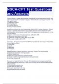 NSCA-CPT Test Questions and Answers 