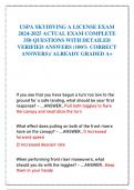 USPA SKYDIVING A LICENSE EXAM 2024-2025 ACTUAL EXAM COMPLETE 350 QUESTIONS WITH DETAILED VERIFIED ANSWERS (100% CORRECT ANSWERS)/ ALREADY GRADED A+