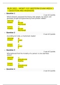 BUSI 3002 – MGMT 3101 MIDTERM EXAM WEEK 3 – QUESTION AND ANSWERS