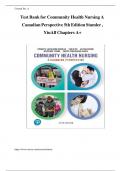 Test Bank Community Health Nursing A Canadian Perspective 5th Edition by Stamler Chapter 1-34 | All Chapters