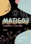 MAT1503 Assignment 4 Solutions Due 20 August 2024