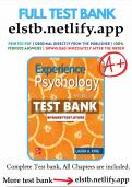  Test Bank for Experience Psychology 5th Edition King All Chapters Included with Complete Verified Solutions Latest Update