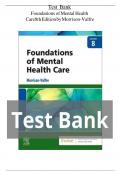 Test Bank For Foundations of Mental Health Care 8th Edition by Morrison Valfre ISBN: 9780323810296, Chapter 1-33 Complete Guide.