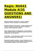 Regis NU643 Module 4(35 QUESTIONS AND ANSWERS).