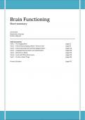 Short Summary - Brain Functioning (PSY6065)