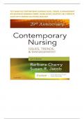 TEST BANK FOR CONTEMPORARY NURSING ISSUES, TRENDS, & MANAGEMENT 8TH EDITION BY BARBARA CHERRY, SUSAN JACOB |CHAPTER 1-28| COMPLETE GUIDE WITH VERIFIED SOLUTIONS|2024/2025 