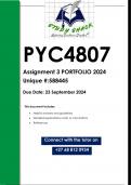 PYC4807 Assignment 3 PORTFOLIO (QUALITY ANSWERS) 2024